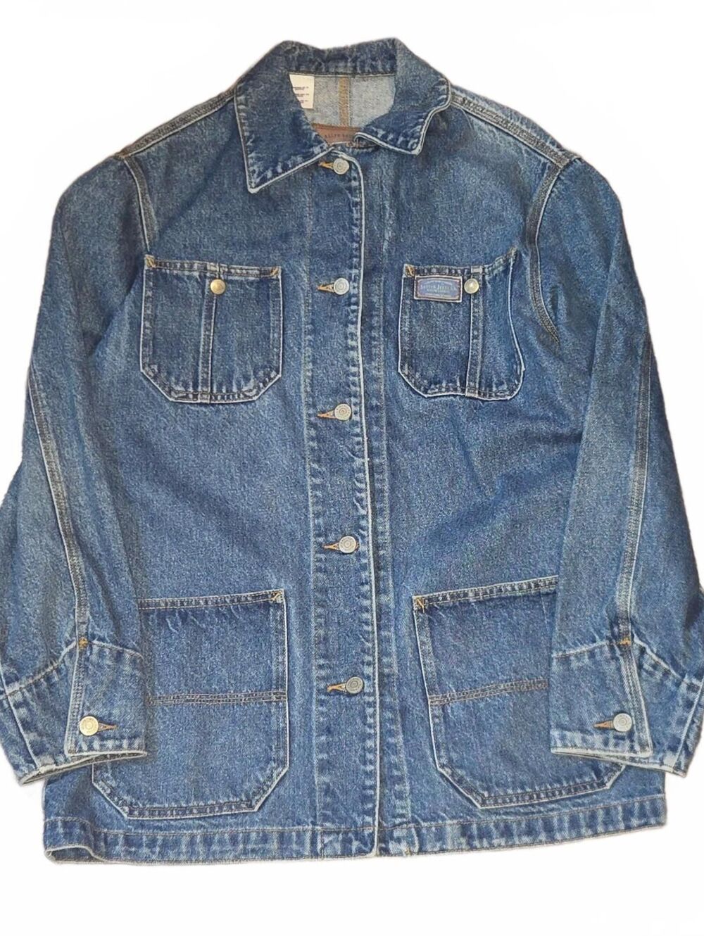 Ralph Lauren Jeans Co. Chore Jacket Women's M Blue Vintage Trucker Denim Coat